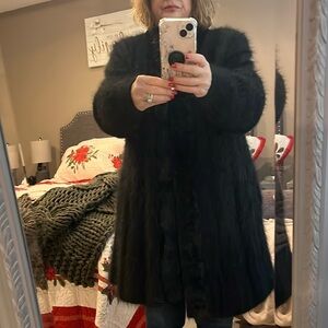 Angora and Rabbit coat